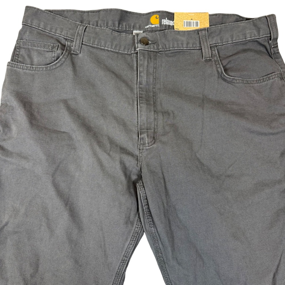 Carhartt Rugged Flex Canvas Five-Pocket Jean 102517-039 Shadow Gray 40x30 Mens